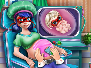 Dotted Girl Pregnant Check Up